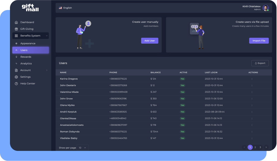 Сторінка допомоги та підтримки