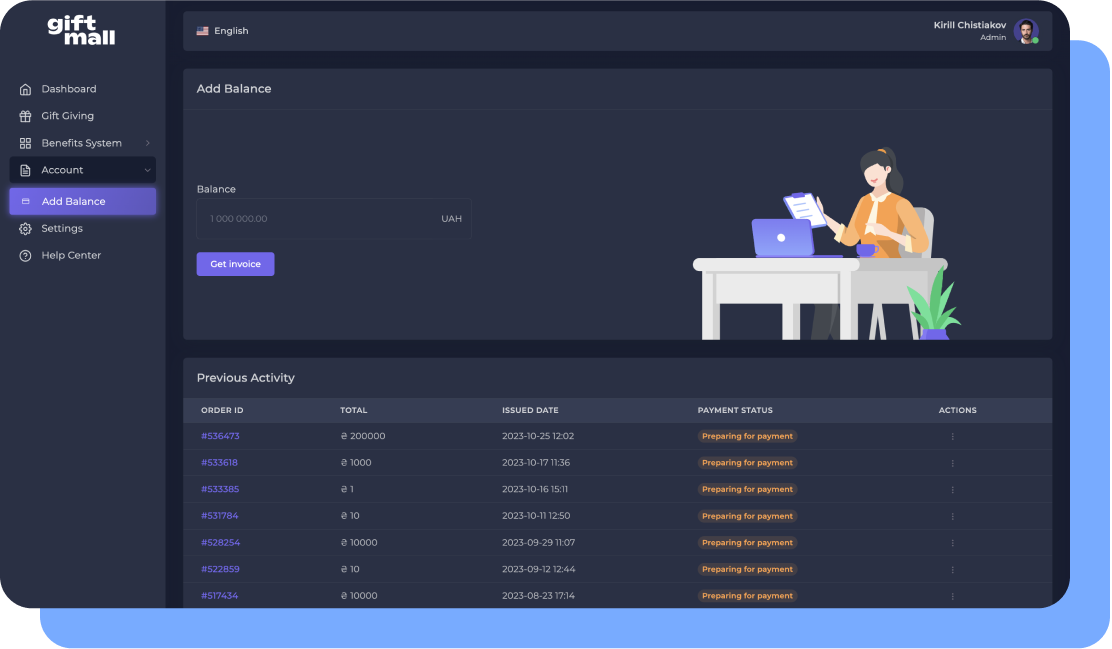 Сторінка допомоги та підтримки